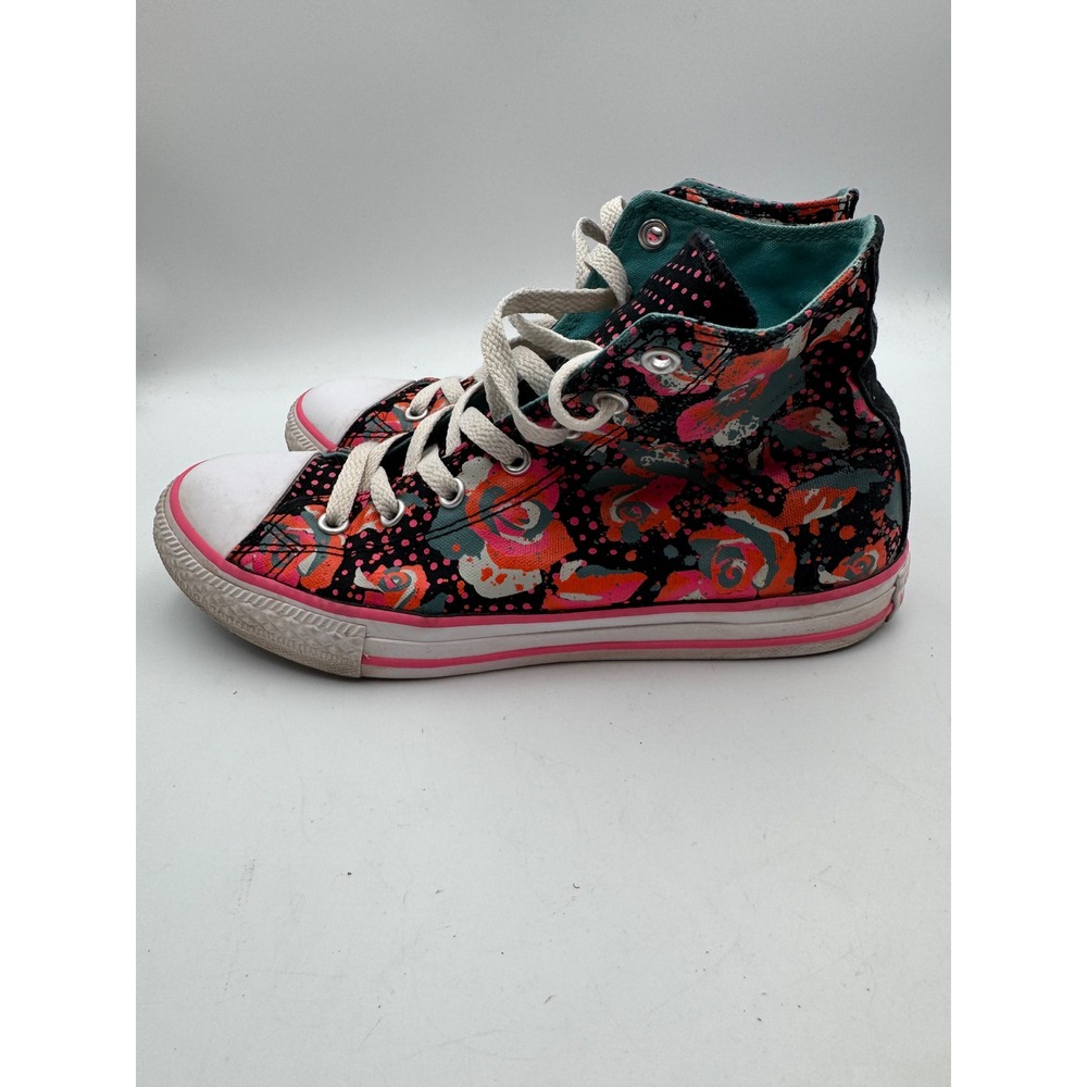 Converse Chuck Taylor All Star High Top Floral Polka Dot Sneakers 654210F 4.5Y